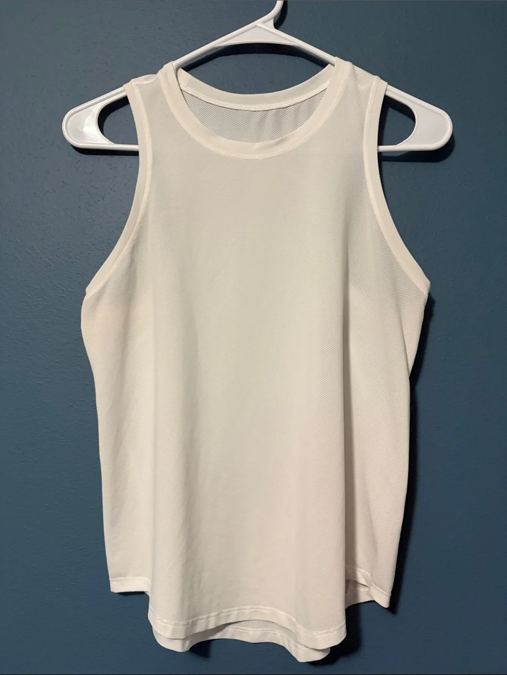 Lululemon Sculpt Tank Top White Women's Athletic Mesh Tank Top Size 8